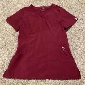Maroon Scrub Top